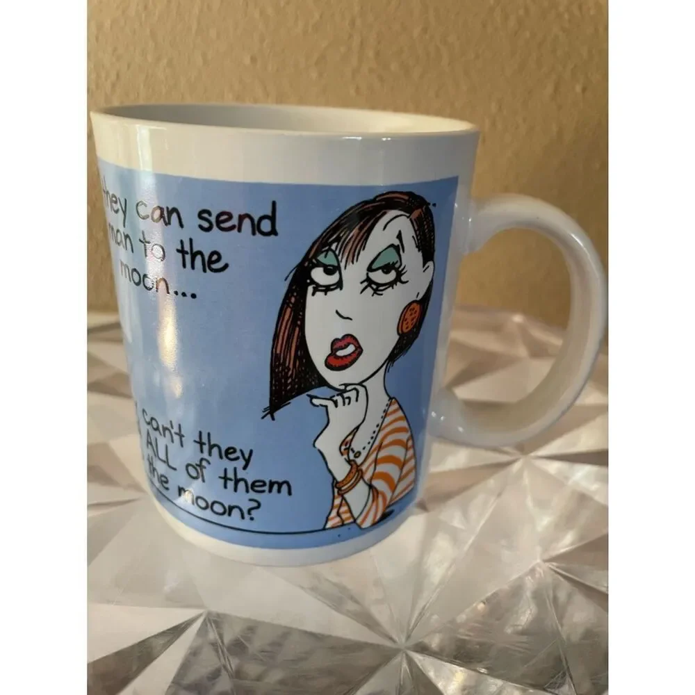 Shoebox Vintage Men Belong On The Moon Mug!